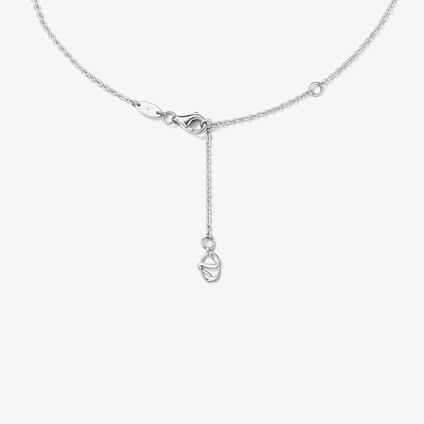 Aerial Open Sunburst 鑽石項鍊, 18K 白金, large