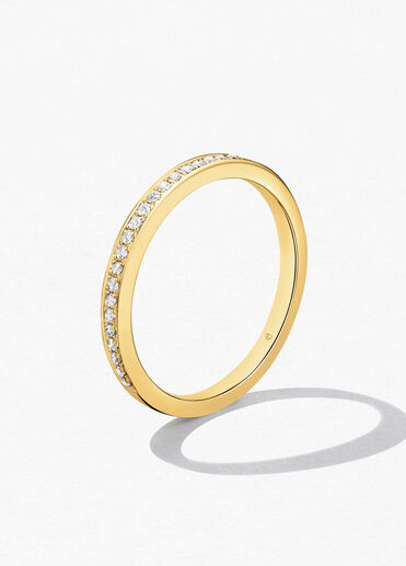 HOF Signature 鑽石戒指, 18K 黄金, large