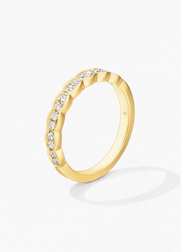 Lorelei Floral 鑽石戒指, 18K 黄金, large