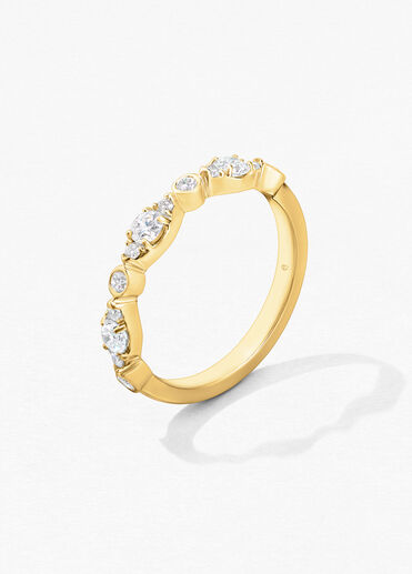 HOF Bezel Regal 鑽石戒指, 18K 黄金, large